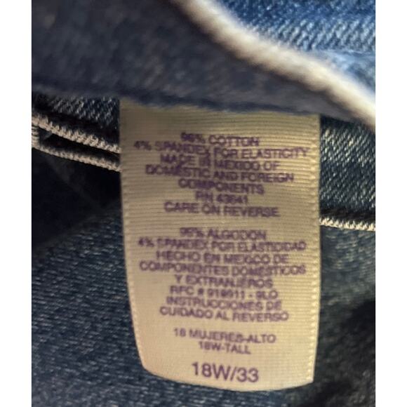 "Just My Size Women's High Rise Blue Jeans Size 18W Comfortable Fit" - Picture 5 of 5